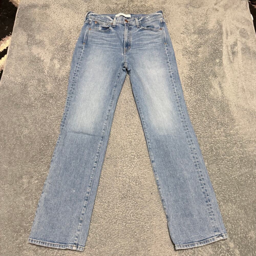 AYR The Sugar High Rise Straight Leg Jeans Womens 30 (32x32) Blue Denim